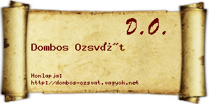 Dombos Ozsvát névjegykártya
